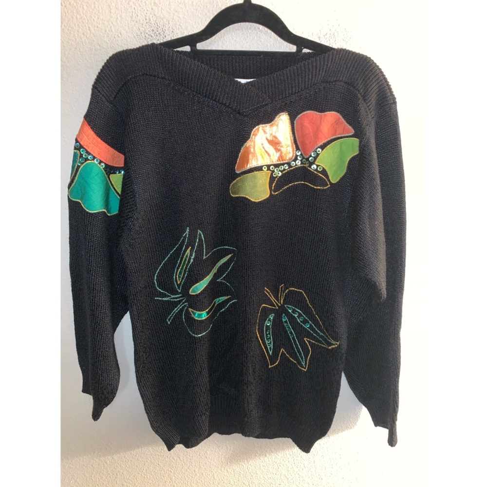 Vintage Louis London Embroidered Sweater